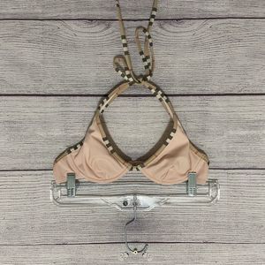 Burberry Beige Check Bikini Top